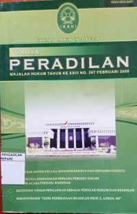 VARIA PERADILAN MAJALAH HUKUM TAHUN XXIII NO 267 FEBRUARI 2008