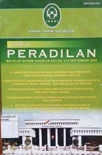 VARIA PERADILAN MAJALAH HUKUM TAHUN XXII NO 274 SEPTEMBER 2008
