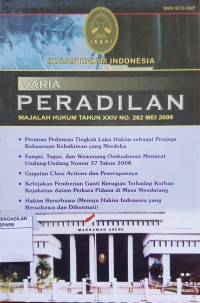 VARIA PERADILAN MAJALAH HUKUM TAHUN XXIV NO 282 MEI 2009