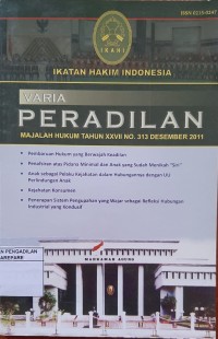 VARIA PERADILAN MAJALAH HUKUM TAHUN XXVII NO 313 DESEMBER 2011