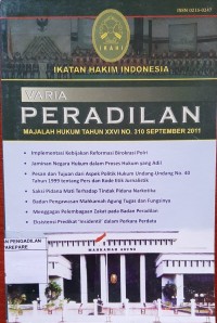 VARIA PERADILAN MAJALAH HUKUM TAHUN XXVI NO 310 SEPTEMBER 2011