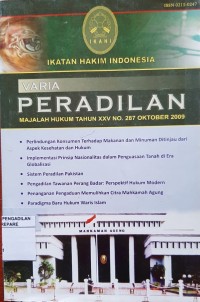 VARIA PERADILAN MAJALAH HUKUM TAHUN XXV NO 287 OKTOBER 2009