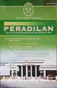 Image of VARIA PERADILAN MAJALAH HUKUM TAHUN XXIII NO 269 APRIL 2008