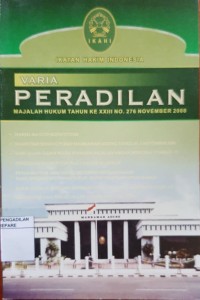 Image of VARIA PERADILAN MAJALAH HUKUM TAHUN XXIII NO 276 NOVEMBER 2008