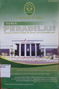 Image of VARIA PERADILAN MAJALAH HUKUM TAHUN XXII NO 264 NOVEMBER 2007