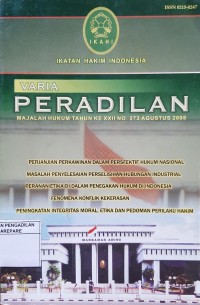 Image of VARIA PERADILAN MAJALAH HUKUM TAHUN XXII NO 273 AGUSTUS 2008