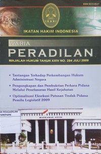 Image of VARIA PERADILAN MAJALAH HUKUM TAHUN XXIV NO 284 JULI 2009